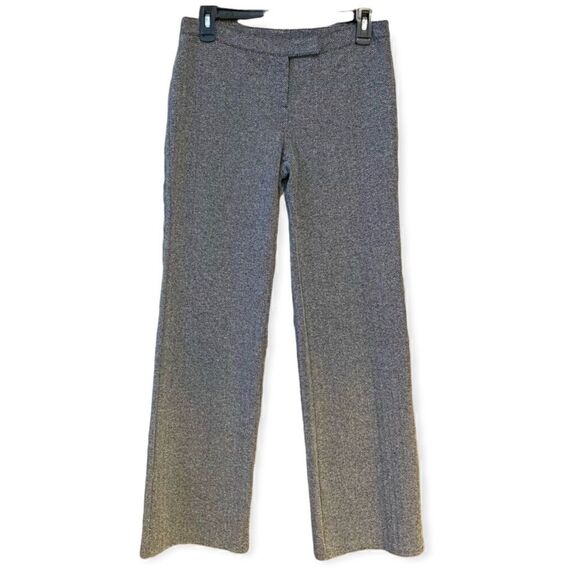 Express Sz 3/4 Black & White Chevron Career Trouser Slight Flare Dress Pants - Picture 1 of 9